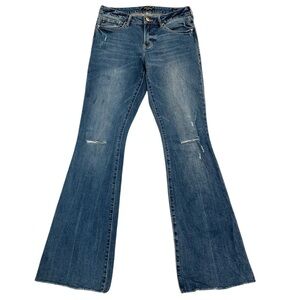 Flared Blue Denim Jeans